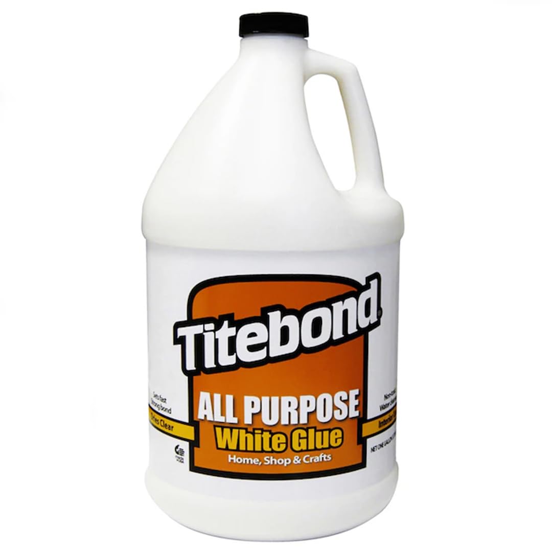 Titebond White 5036 bottle closeup, showing fast-setting glue for quick repairs