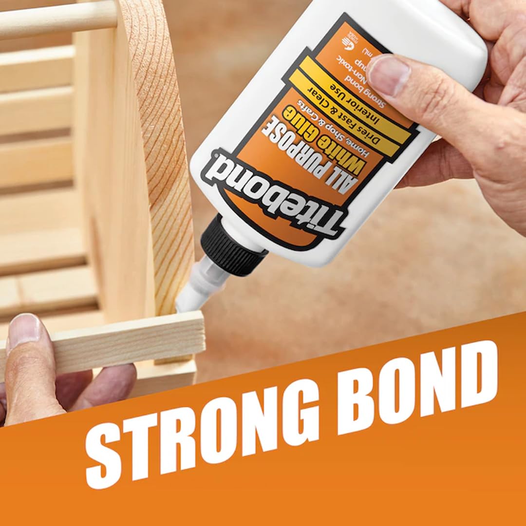 Titebond White 5036 dries clear for a neat, invisible finish