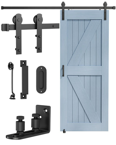TITECK barn door rail 6.6 ft shows sturdy track for smooth sliding