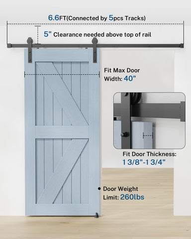 TITECK barn door roller pair enables quiet, reliable movement