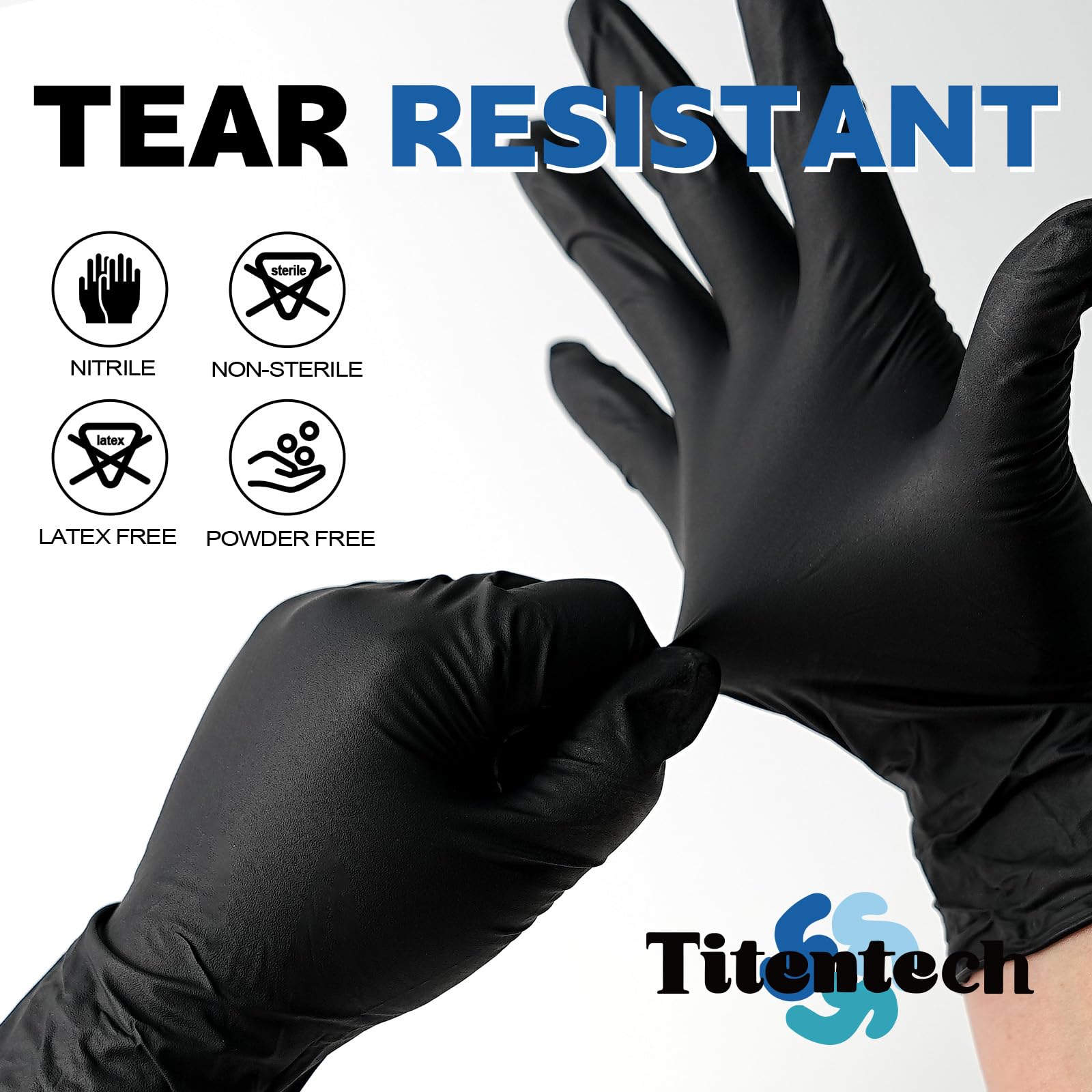 Titentech gloves with textured fingertips for secure grip in wet conditions.
