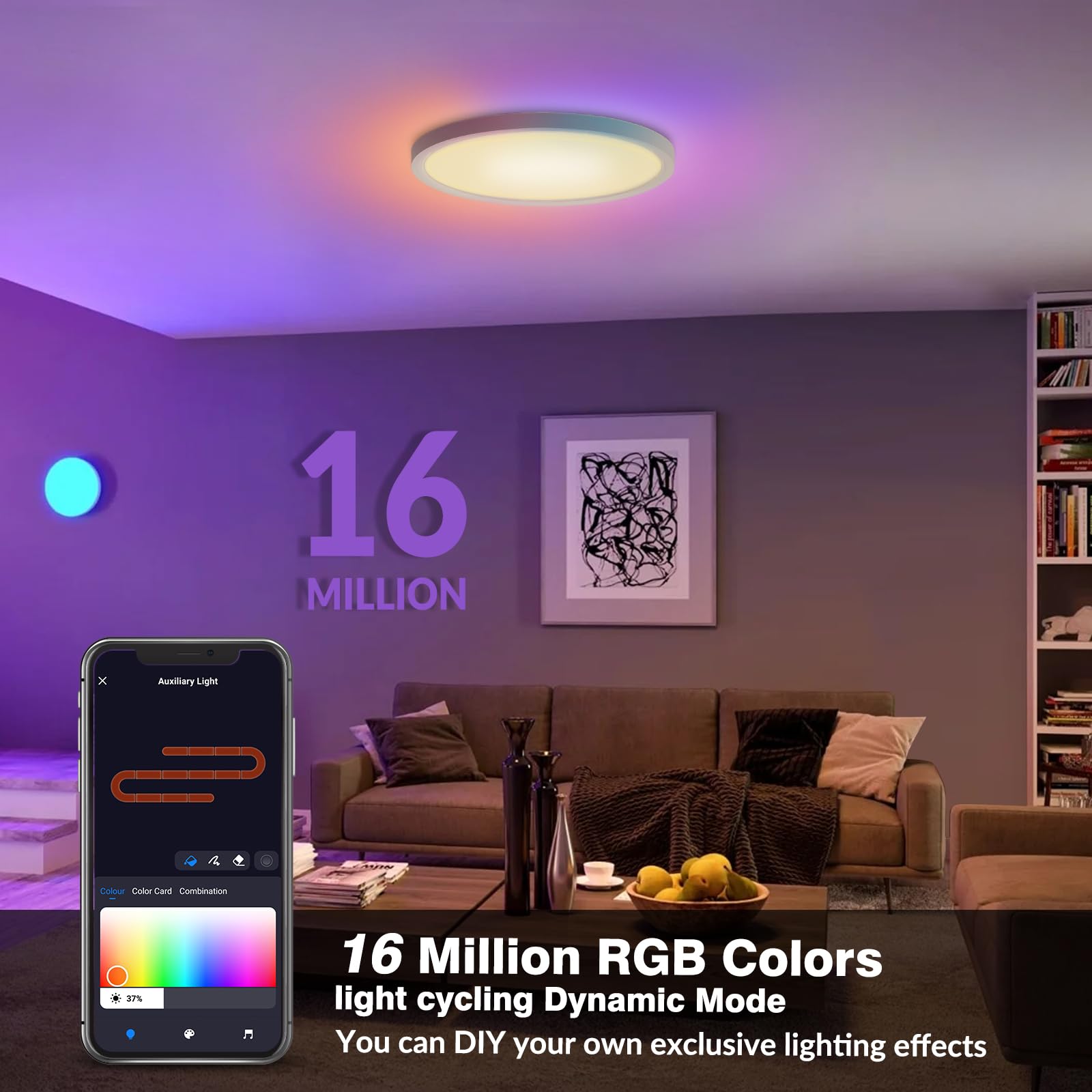 TITISLUMP adjustable 2700K–6500K color temperature for warm to cool lighting