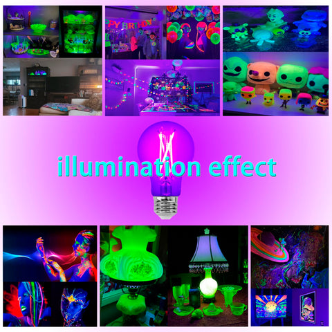 TITO 395nm LED blacklight enhances posters and body art displays.