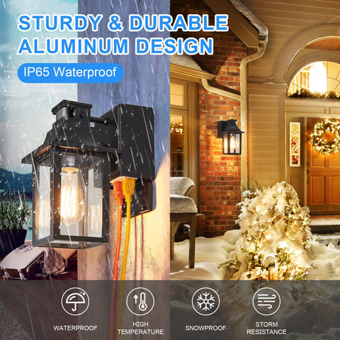 TITOSICHY porch light compatible with standard E26 bulbs.