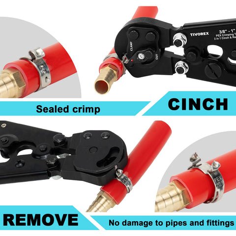 Durable manganese steel jaws on the Tivorex crimp tool