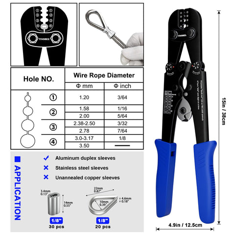 Tivorex polished swage jaw for clean, tight compressions