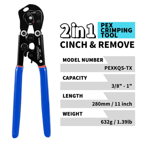 Universal clamps compatible with 3/8 to 1 inch sizes