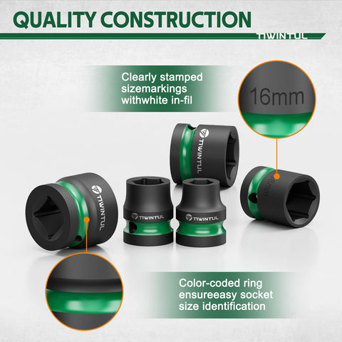 TIWINTUL 6-point shallow design grips fasteners in tight spaces