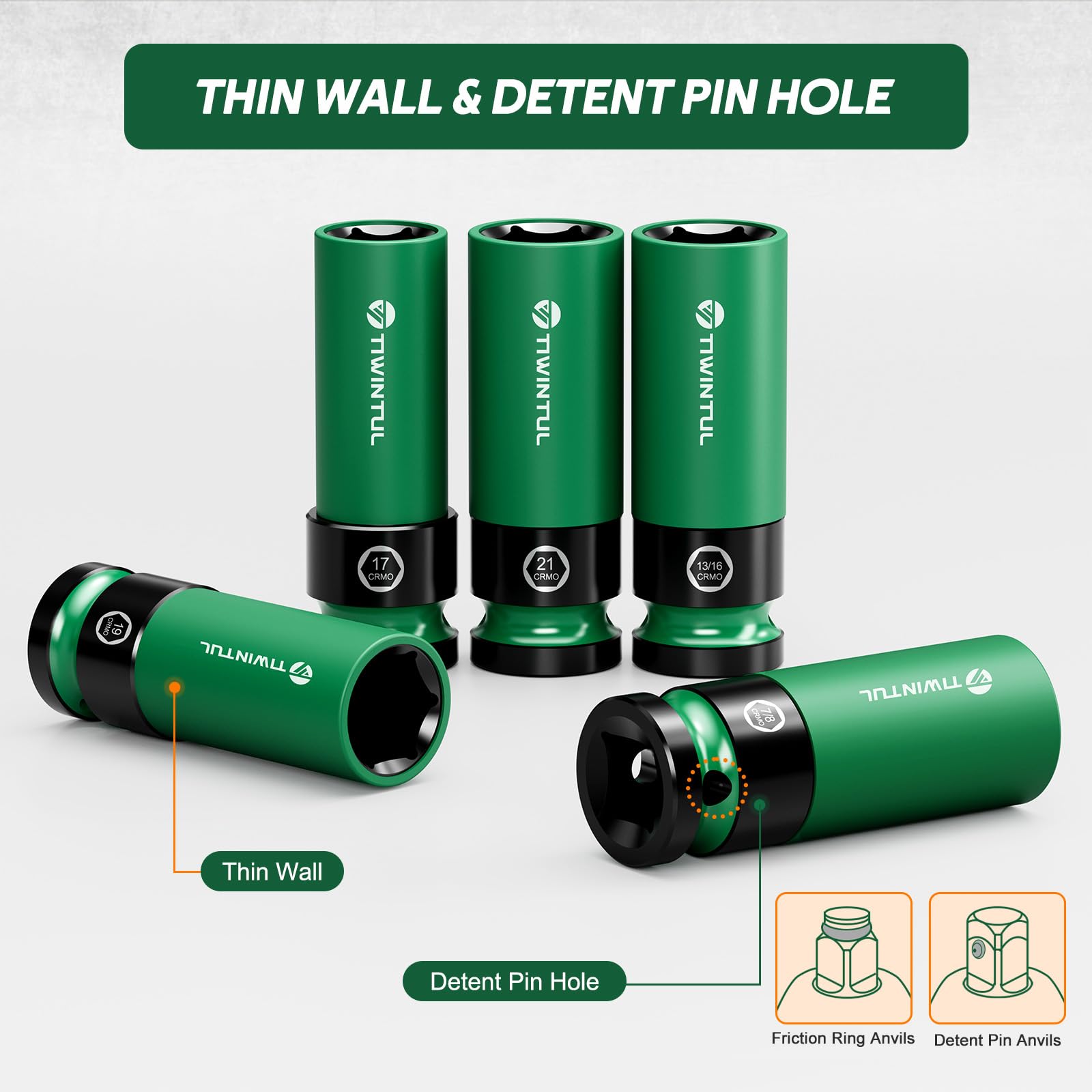 TIWINTUL 7-8 SAE socket guard protects painted wheels during removal.
