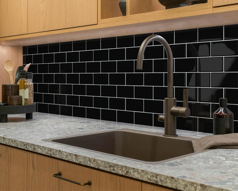 Tiwoos peel-and-stick installation simplifies kitchen backsplash setup
