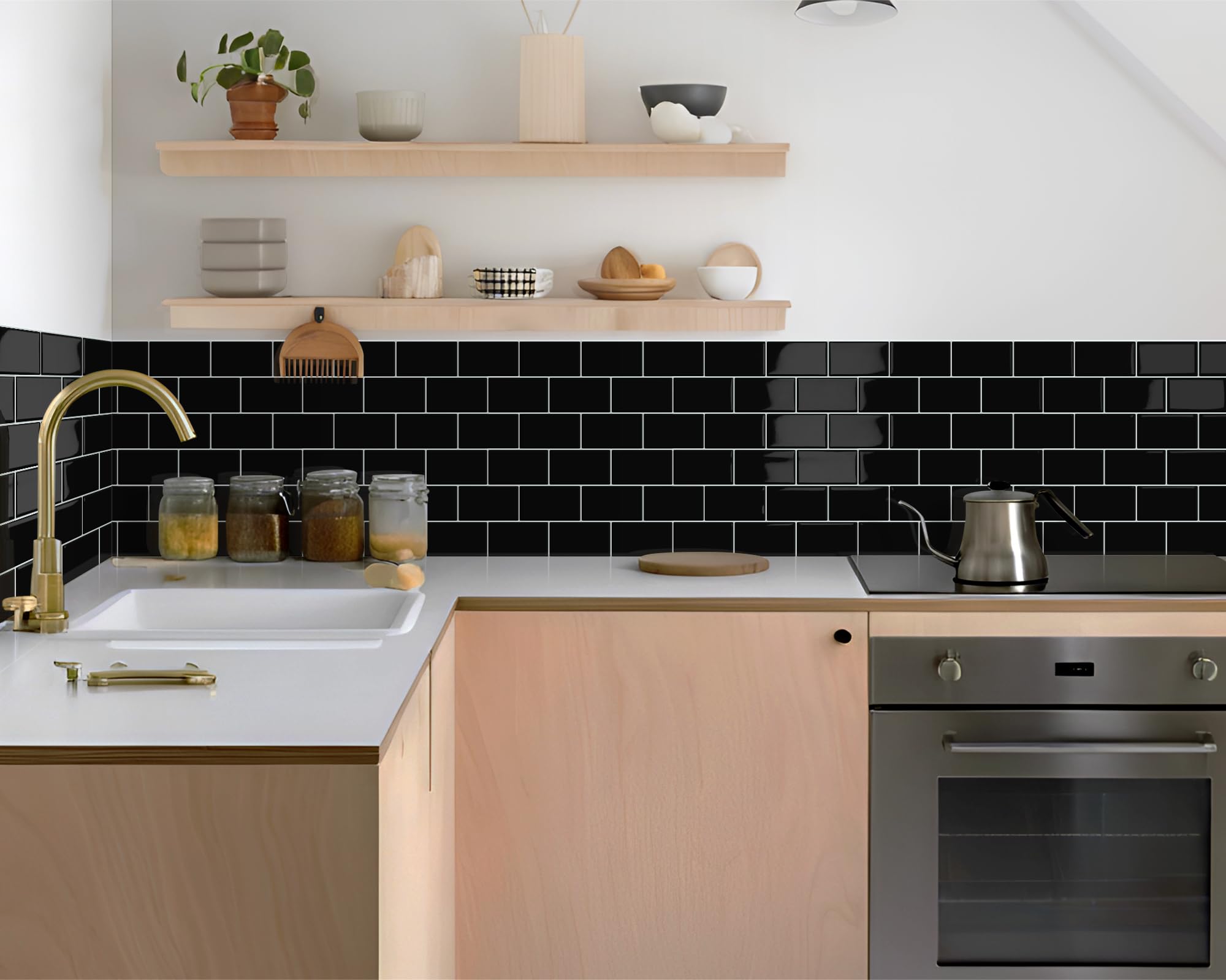 Tiwoos self-adhesive subway tile for bathroom walls, easy to install