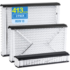 TIYRGQ 2-pack 413 filter, front view, supports efficient furnace airflow.