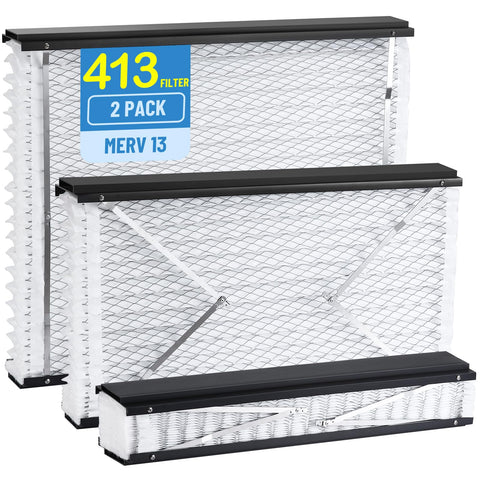 TIYRGQ 2-pack 413 filter, front view, supports efficient furnace airflow.
