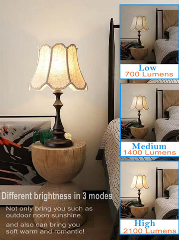 TJBB 150W equivalent brightness setting with 15W energy use for savings