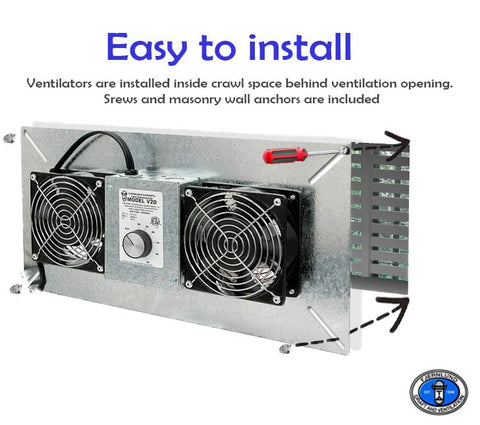Tjernlund UnderAire 220 CFM exhaust provides strong airflow under structures
