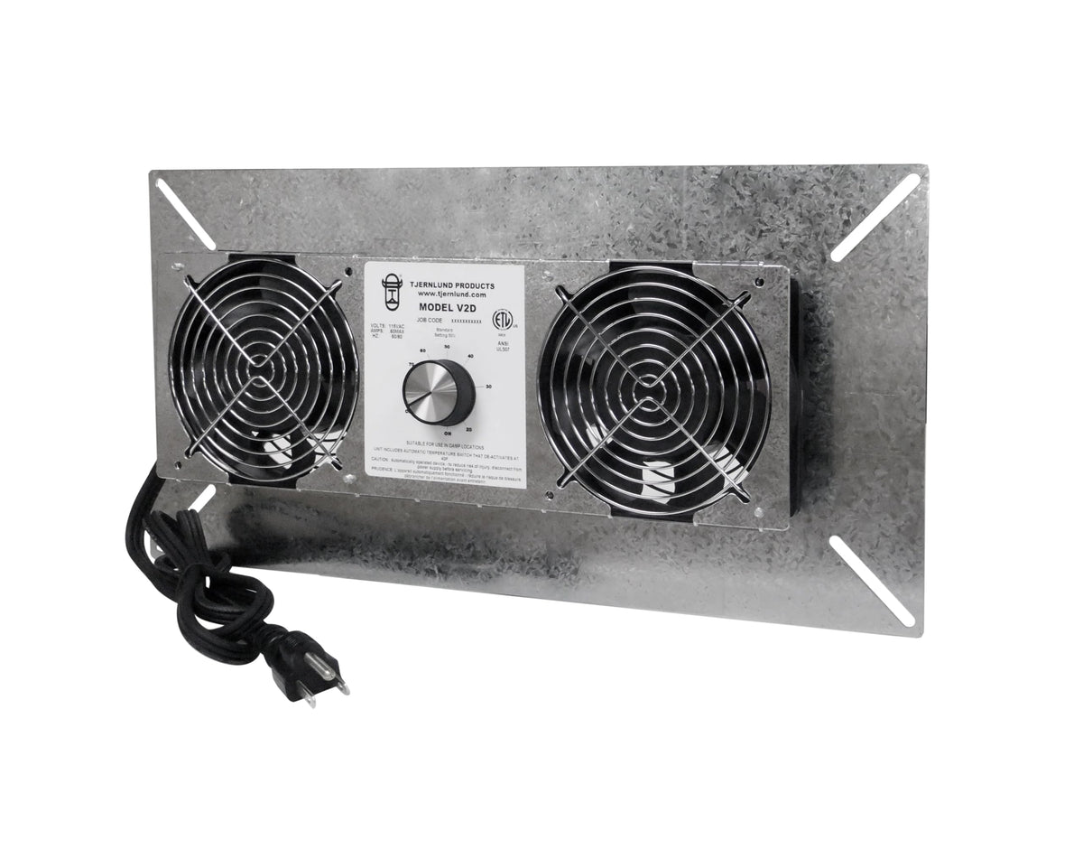 Tjernlund UnderAire crawl space fan with thermostat enhances moisture control under the home
