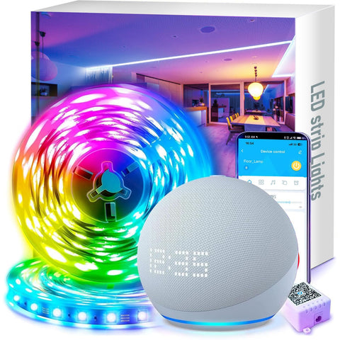 TJOY 100ft LED strip in living room for customizable ambient lighting