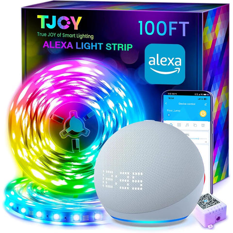 TJOY 100ft LED strip lights for living room ambience with easy control