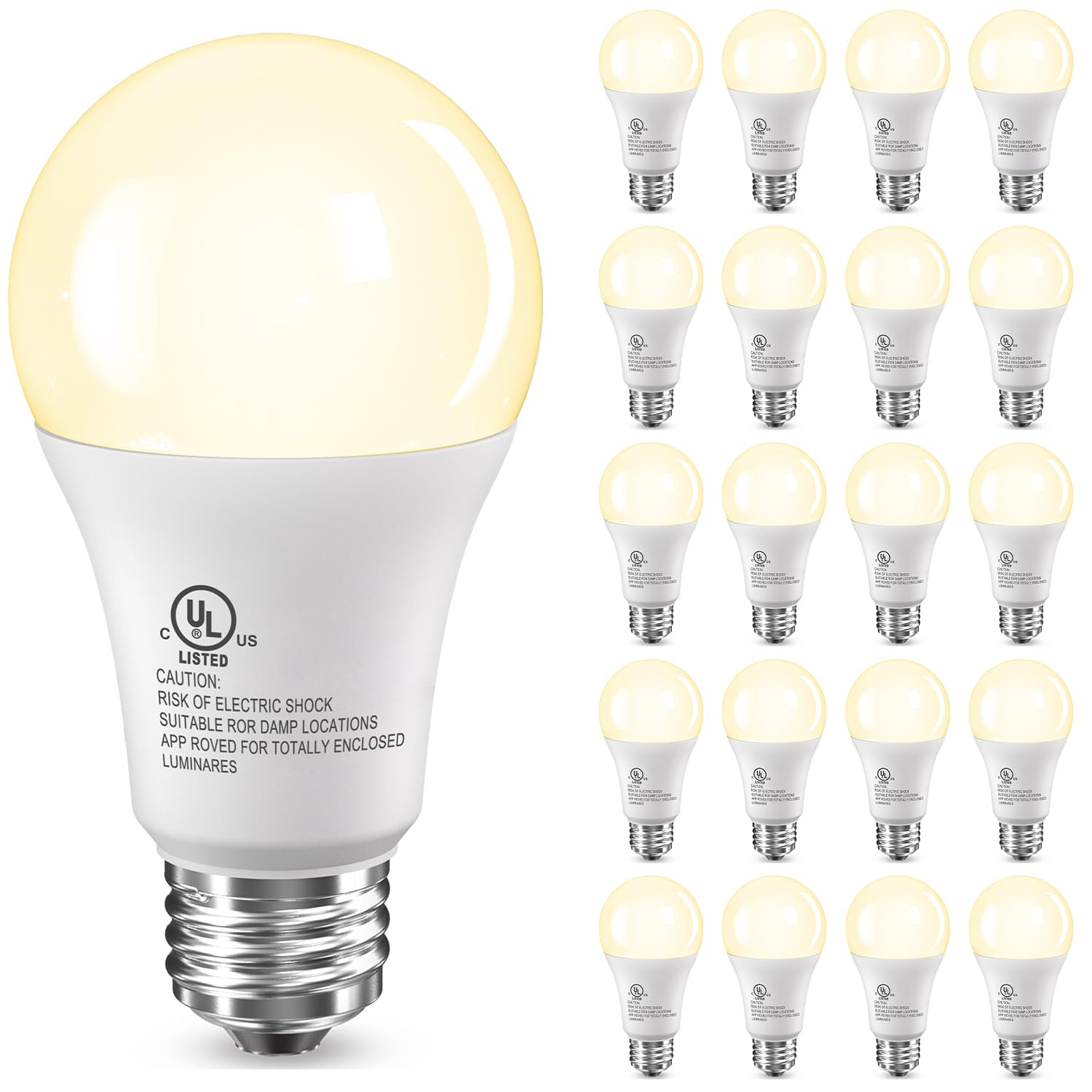 TJOY 20 pack bulbs 2700K soft white for cozy living spaces