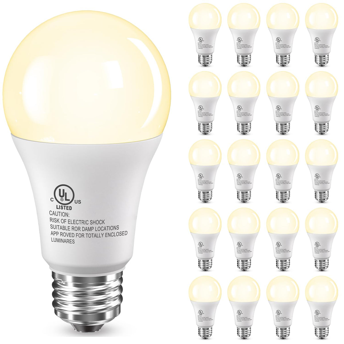 TJOY 20 pack bulbs 2700K soft white for cozy living spaces