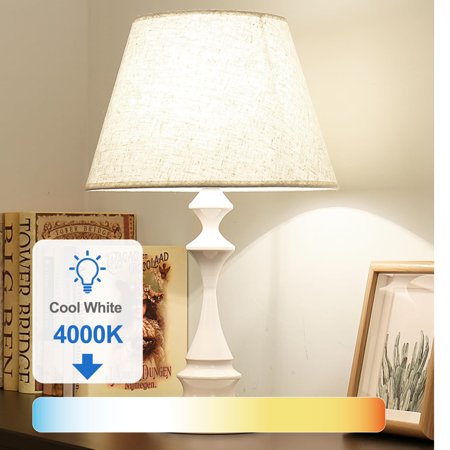 TJOY 4000K cool white light supports focus in kitchens and offices.