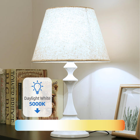 TJOY A19 LED bulbs emit 800 lumens for bright, steady light.