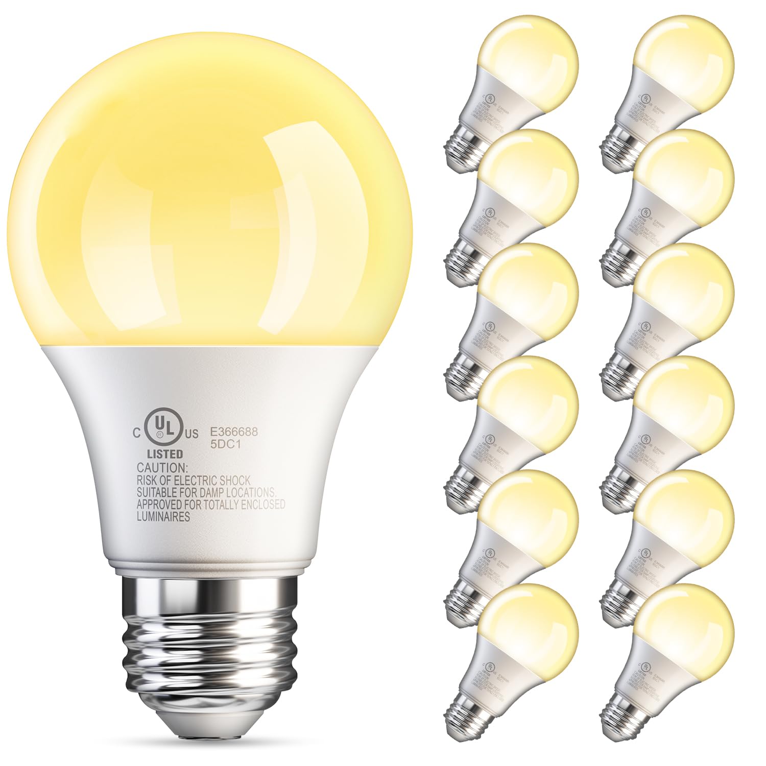 TJOY A19 LED bulb delivering 800 lumens for bright living room illumination