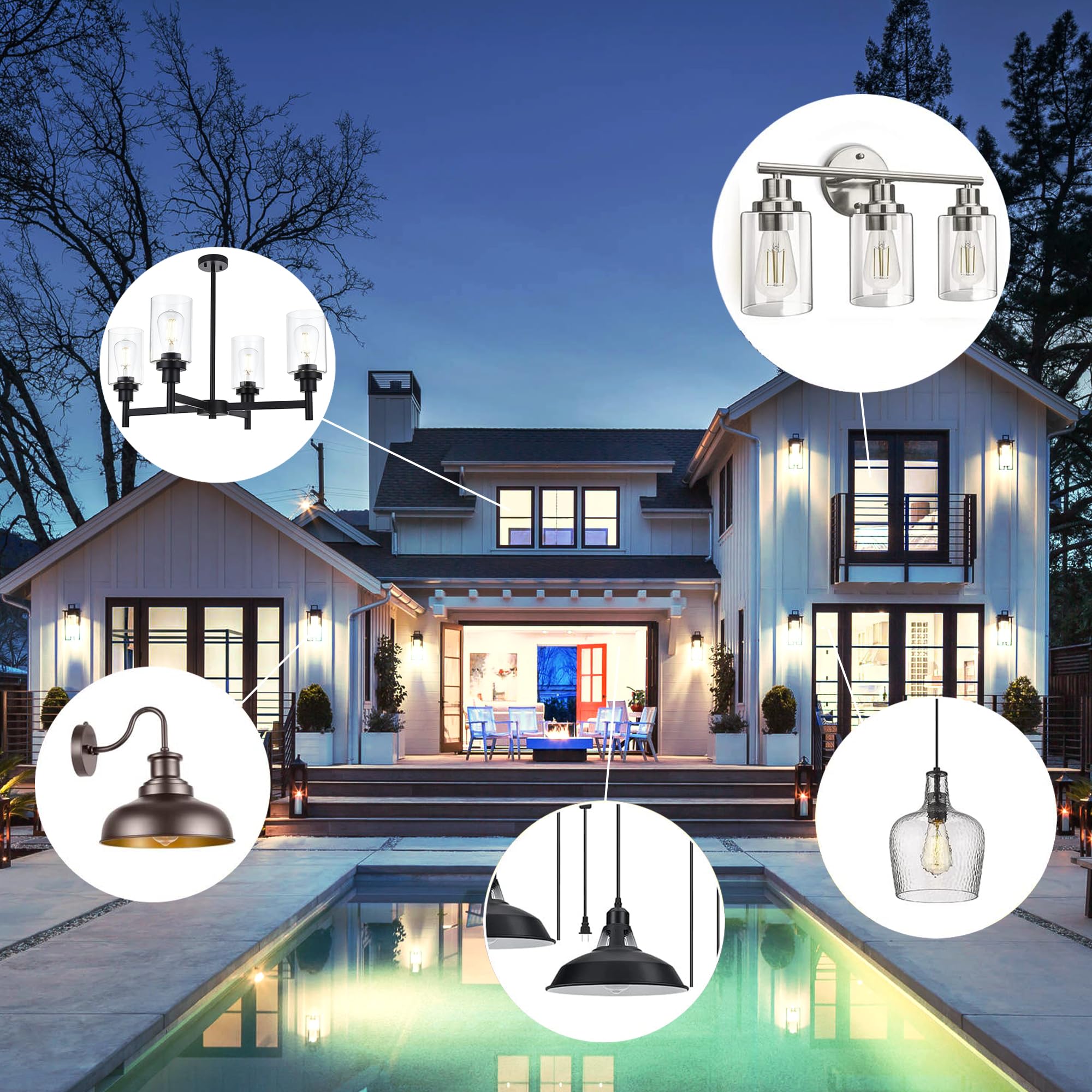 TJOY antique glass LED bulb complements chandeliers, sconces, and lamps.