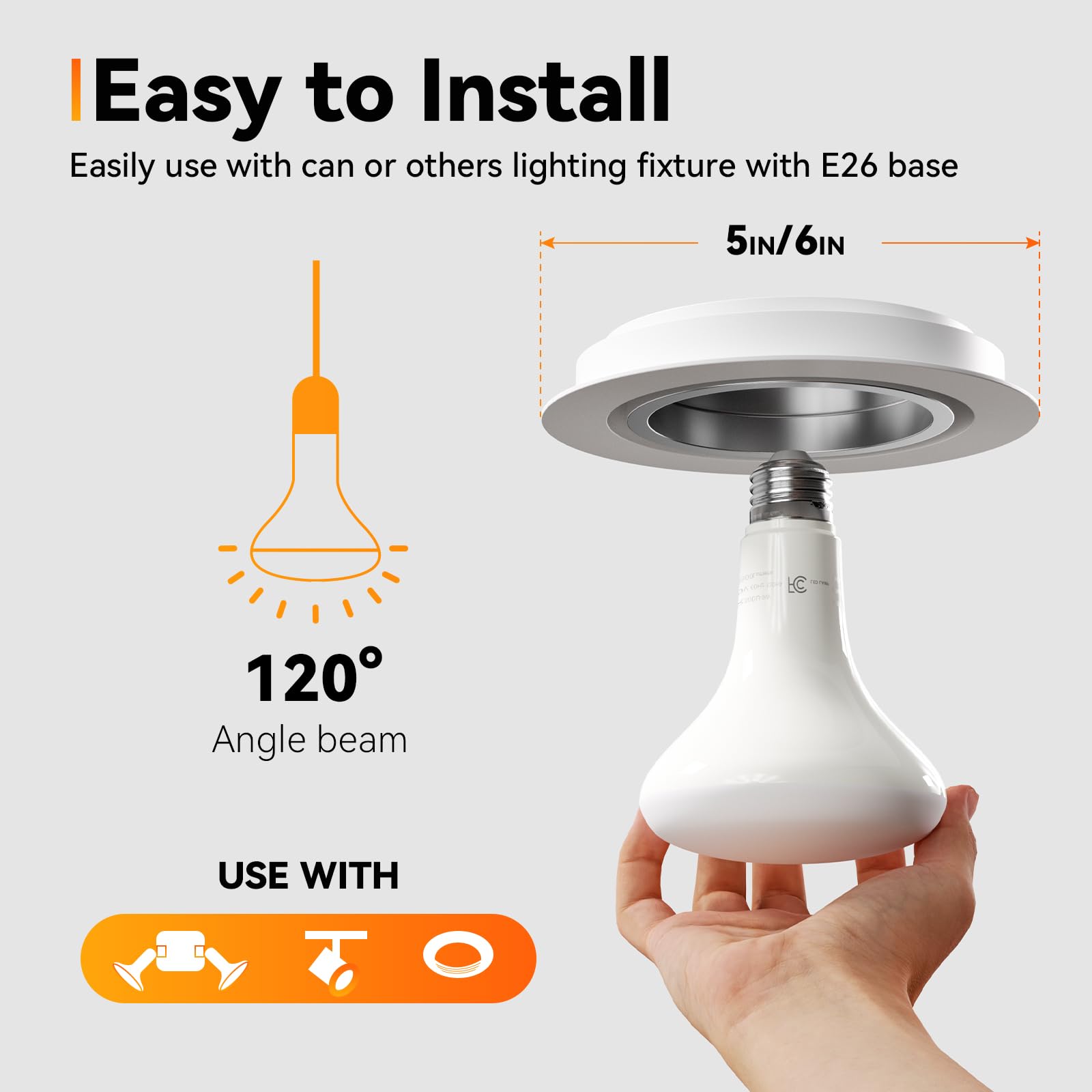 TJOY BR30 bulb energy-saving 9W with 65W brightness equivalence