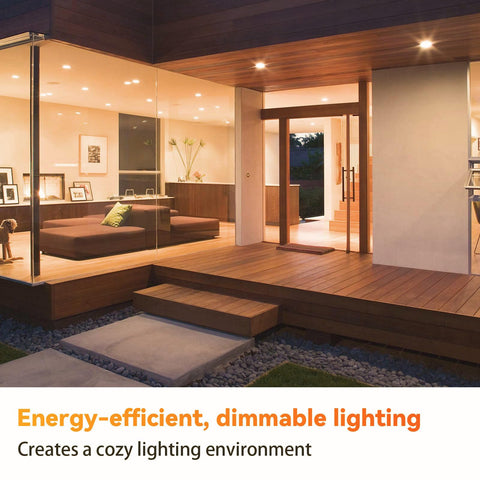 TJOY BR30 bulb living room setup suited for recessed lighting