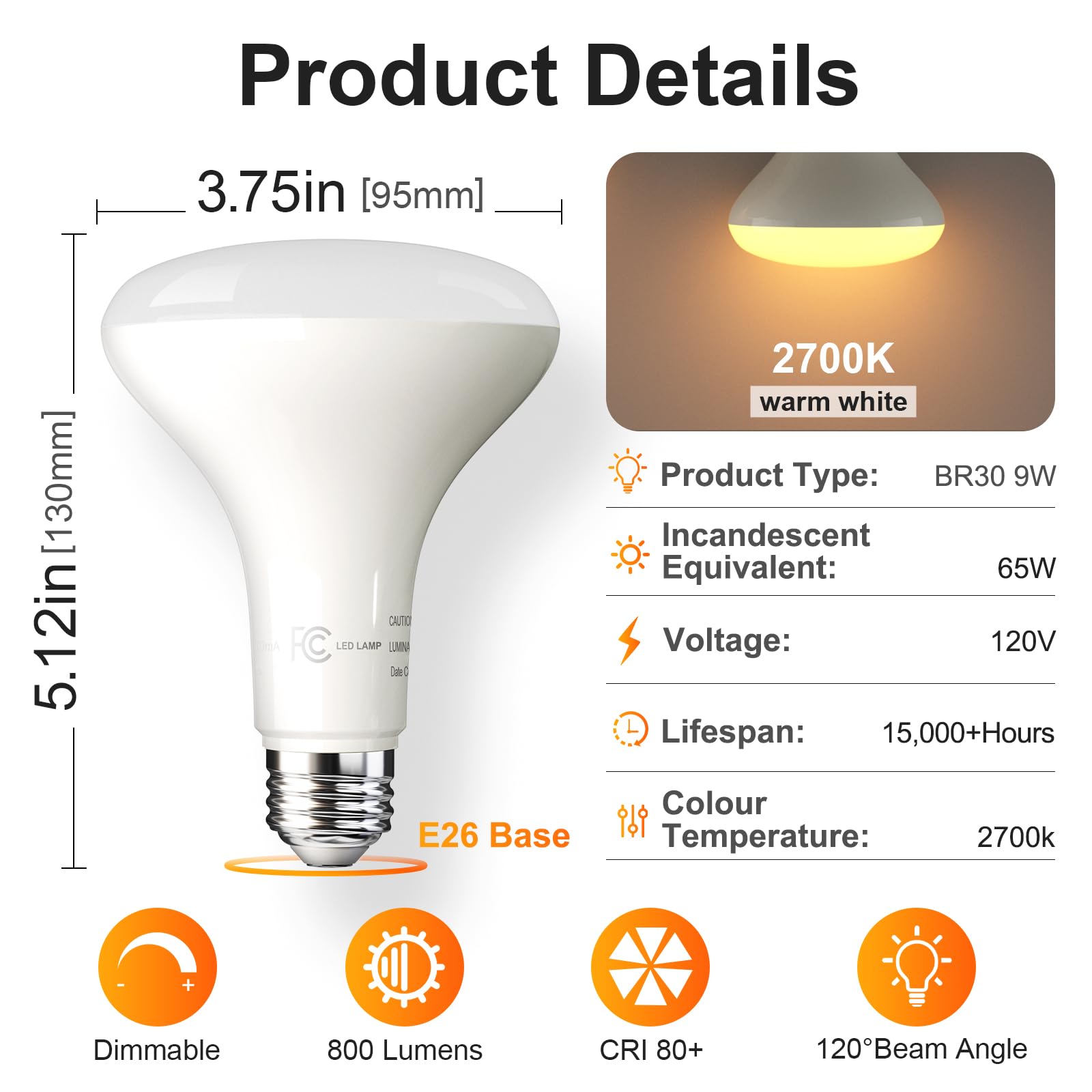TJOY BR30 bulb dimmed in ceiling can for adjustable ambiance