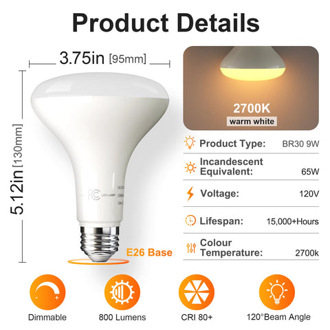 TJOY BR30 bulb dimmed in ceiling can for adjustable ambiance