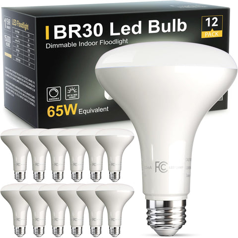 TJOY BR30 LED bulb front view for recessed living room lighting