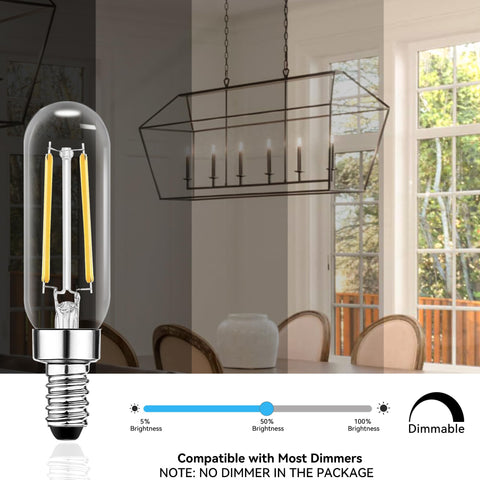 TJOY E12 600lm soft warm light ideal for dining room ambiance.