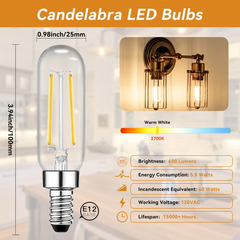 TJOY E12 2700K soft white glow for warm dining ambiance