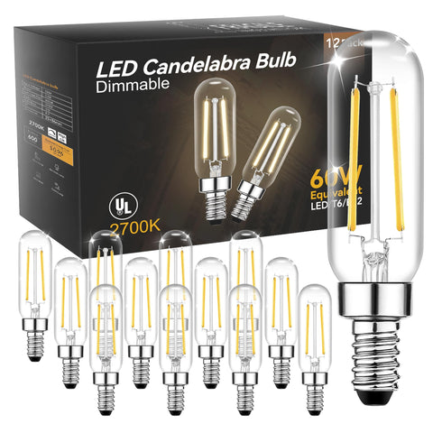 TJOY E12 candle bulb dimmable for cozy living room lighting