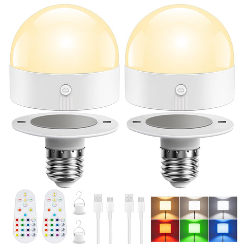 TJOY E26 rechargeable bulb with remote control for versatile ambient lighting