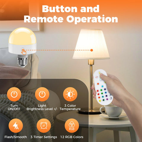 TJOY E26 bulb remote and timer for customizable schedules