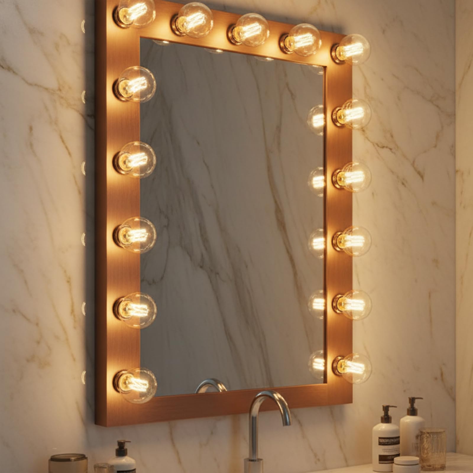 2700K warm white glow from TJOY G25 bulbs for cozy living spaces.