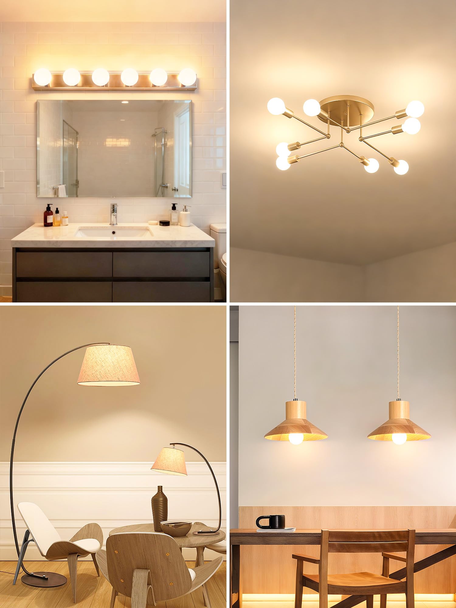 TJOY G25 globe light suits vanity mirrors and bathrooms.