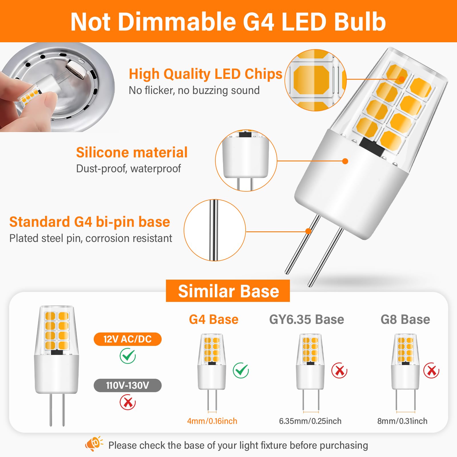 TJOY G4 LED bulb fire-resistant ceramic base for safe long-term use