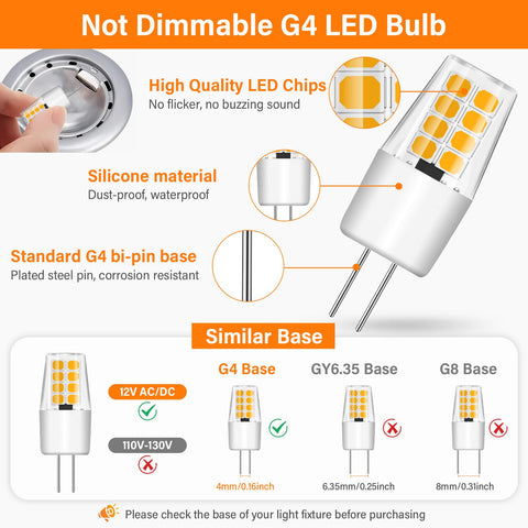 TJOY G4 LED bulb fire-resistant ceramic base for safe long-term use