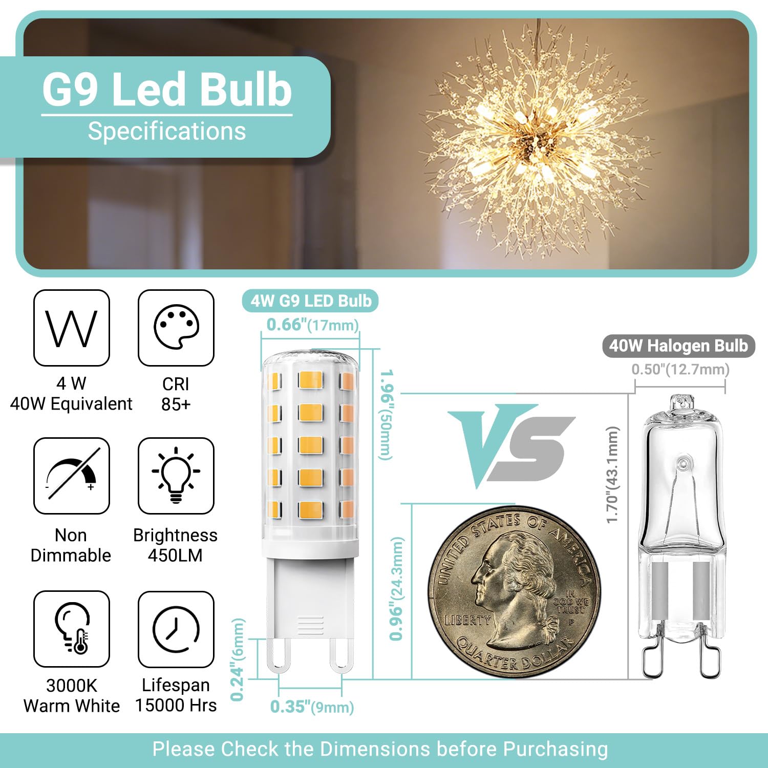 TJOY G9 bi-pin ceramic base provides safe heat dissipation in fixtures