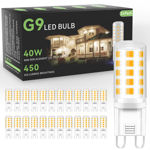 TJOY G9 LED bulb with 360-degree illumination for crystal chandeliers and shadow-free brightness.