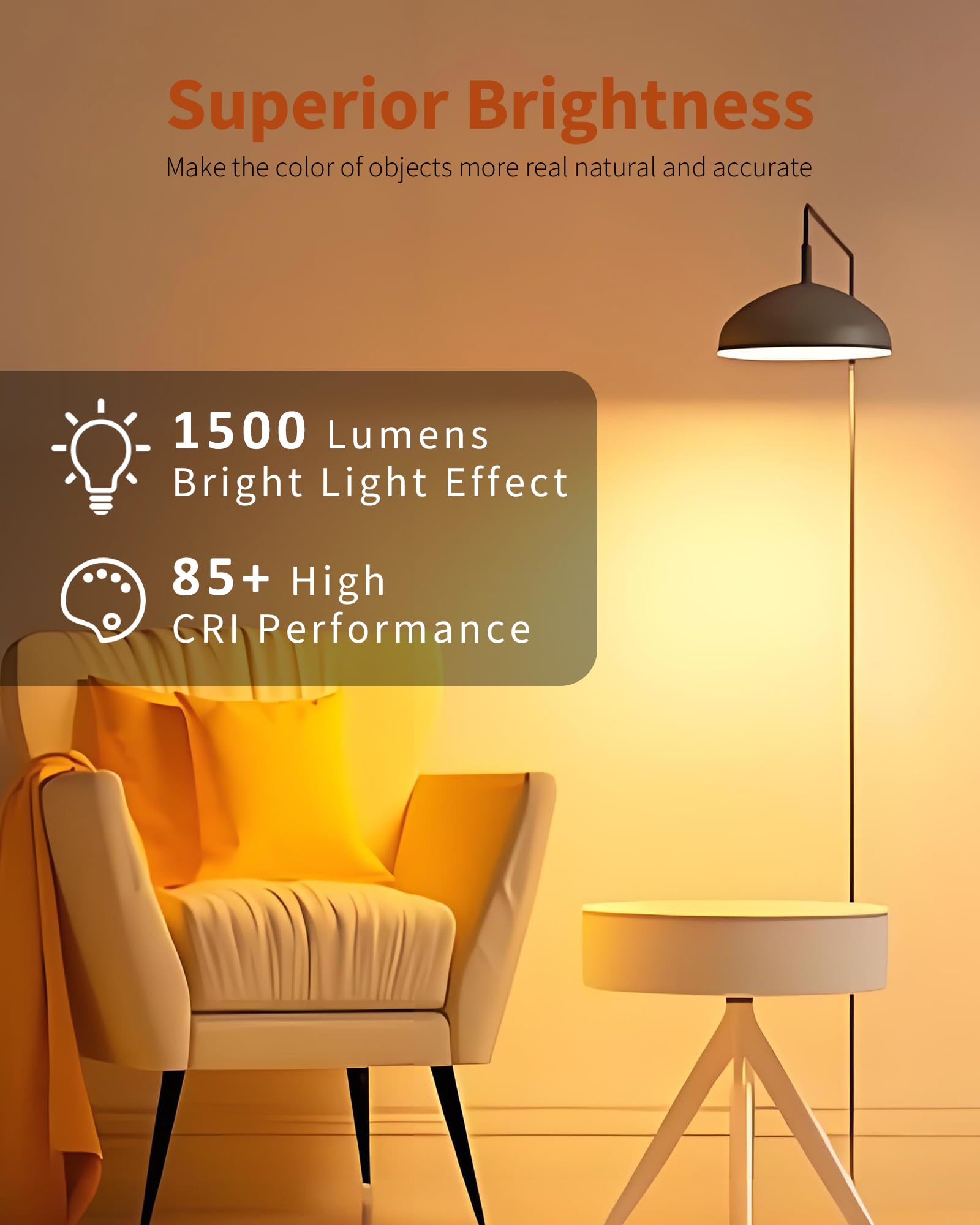 TJOY LED bulb delivers 1500 lumens for bright, clear rooms