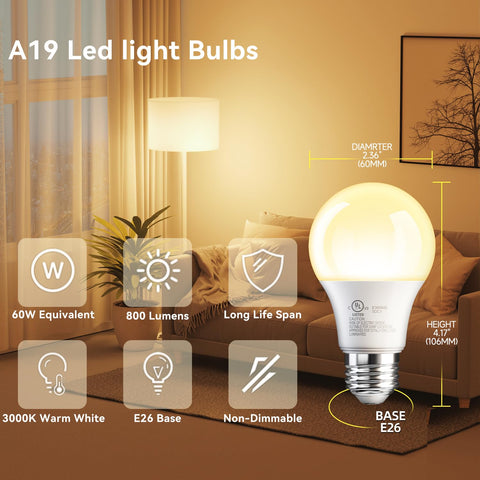 TJOY 800 lumen LED bulb showing bright, steady light output