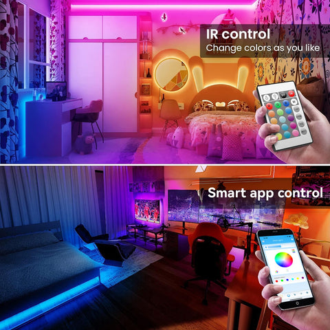 TJOY LED lights app and remote control for color customization and quick tweaks