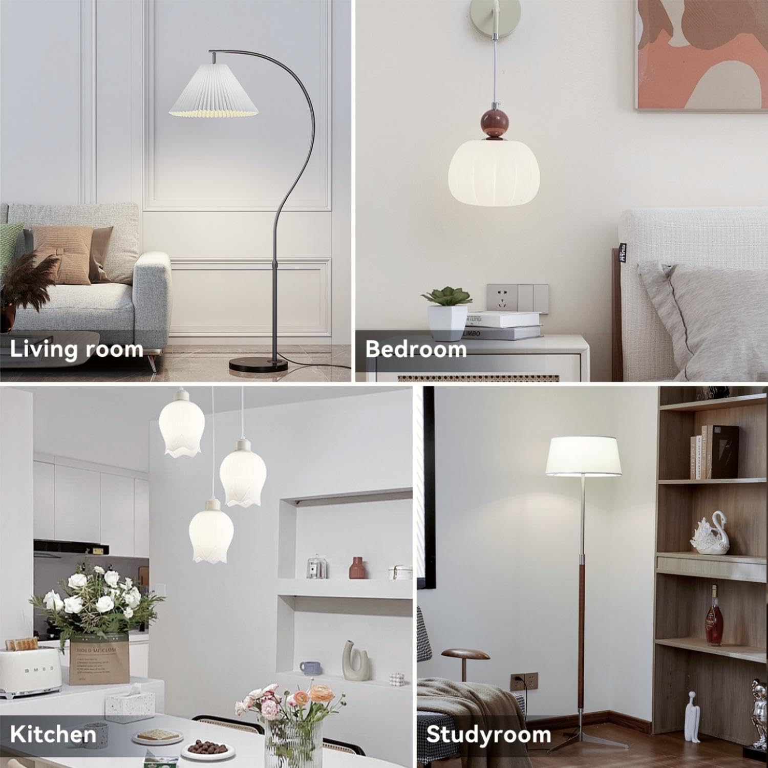 TJOY neutral white light complements living rooms and work areas.