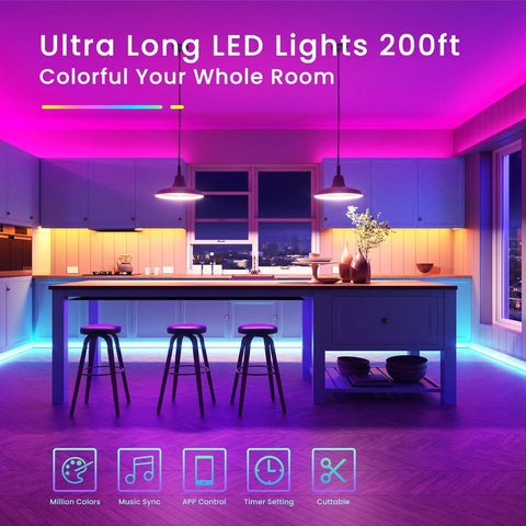 TJOY remote and app control demonstrates easy color, brightness, and scheduling.