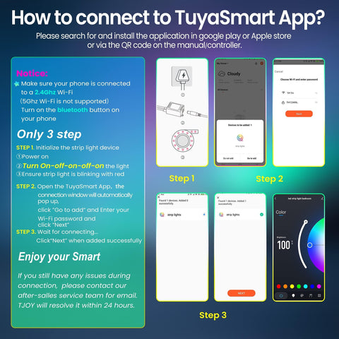 TJOY remote and app usage for convenient lighting adjustments